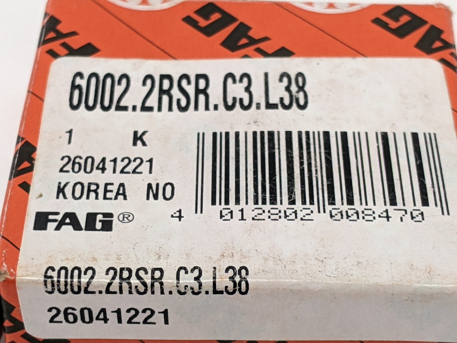 FAG 6002.2RSR.C3.L38 Deep Groove Ball Bearings Single Row 21061220 - Maverick Industrial Sales