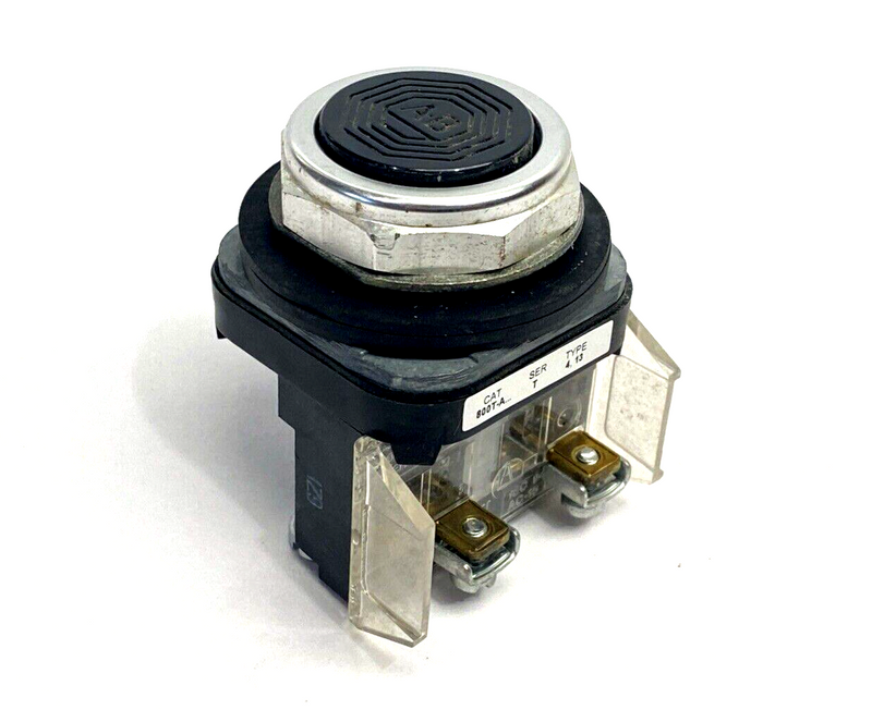 Allen Bradley 800T-A2D1 Ser. T 30mm Black Momentary Push Button, Flush Head, 1NO - Maverick Industrial Sales