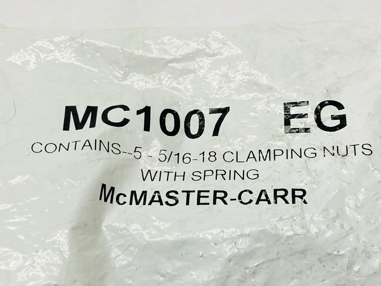 MC1007 EG 5/16"-18 Clamping Nuts With Spring PKG OF 5 - Maverick Industrial Sales
