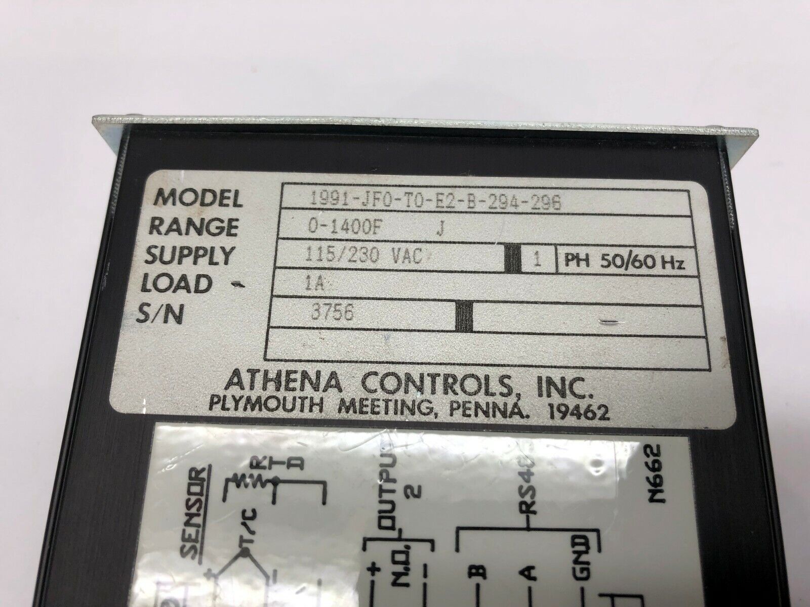 1991-JF0-T0-E2-B-294-296 | Athena Controls Housing, 545F Process Control - Used - Maverick Industrial Sales
