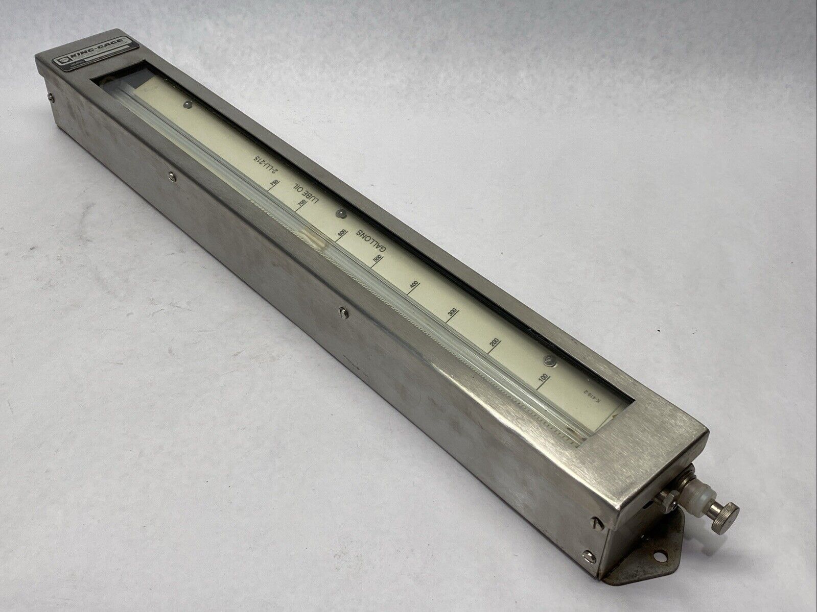 King-Gage 5992S-20R Model 5992S Hand Pump Bubbler Gauge SS 20" Scale Red Liquid - For parts or not working - Maverick Industrial Sales