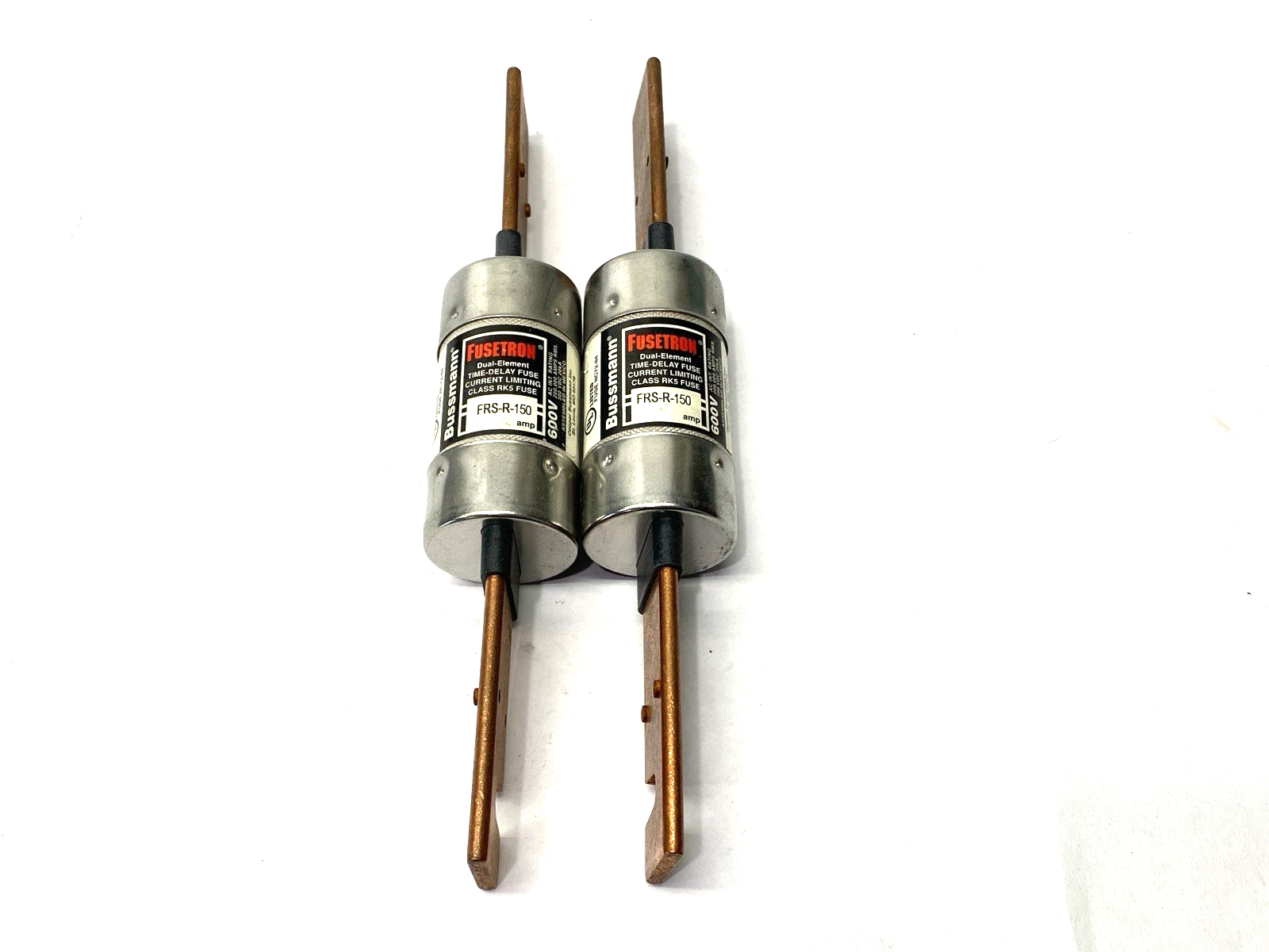 Cooper Bussmann Fusetron FRS-R-150 Time-Delay Fuse Class RK5 600V 150A LOT OF 2 - Maverick Industrial Sales