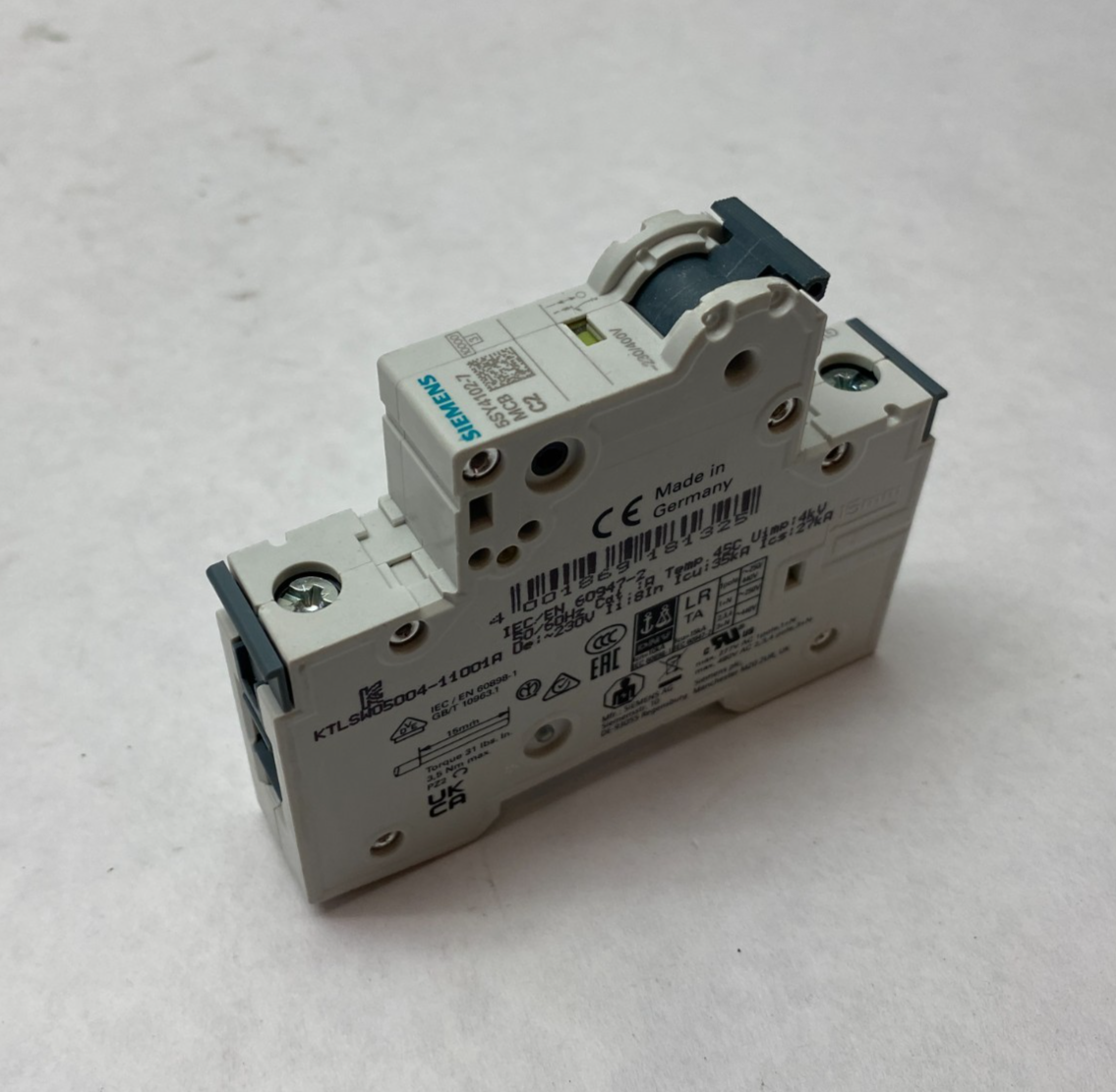 Siemens 5SY4102-7 Miniature Circuit Breaker 1-Pole MCB C2 - Maverick Industrial Sales