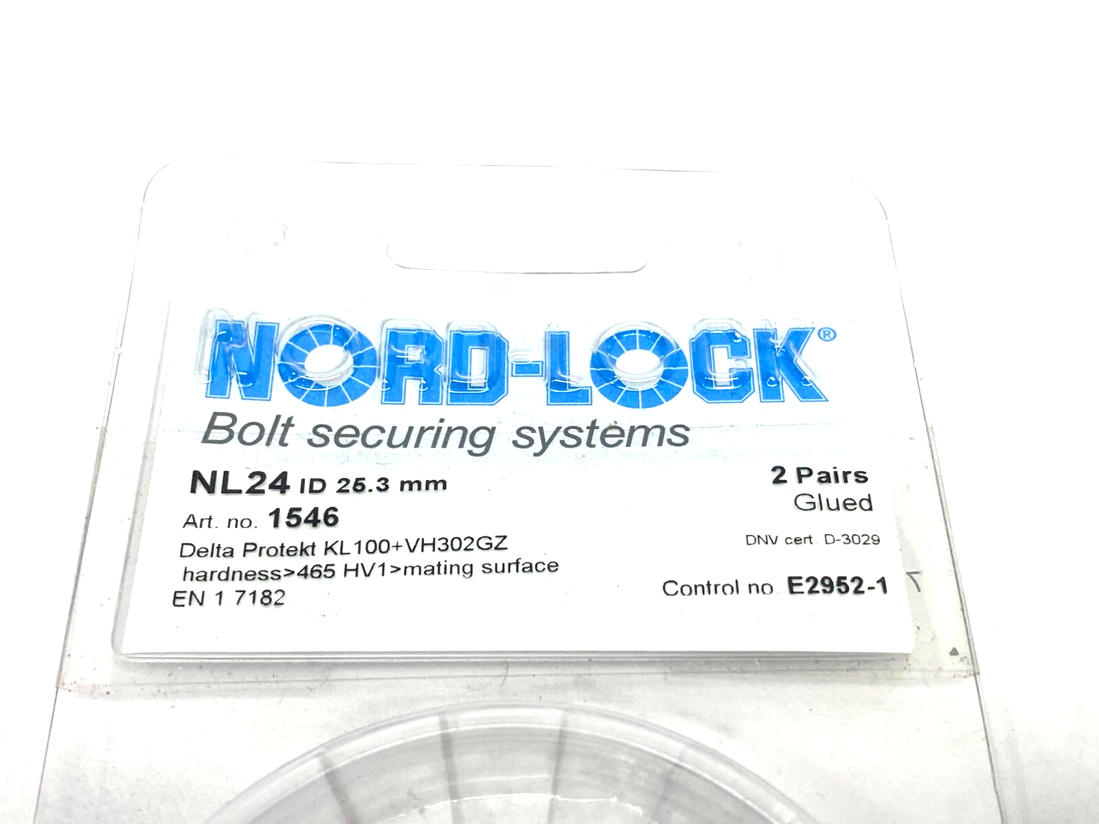 Nord-Lock 1546 Steel Lock Washer NL24 ID 25.3mm 2 PAIRS - Maverick Industrial Sales
