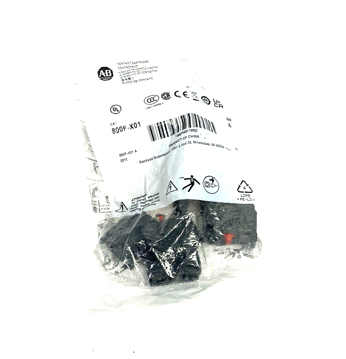 Allen Bradley 800F-X01 Ser. A Contact Block/Cartridge PKG OF 10 - Maverick Industrial Sales