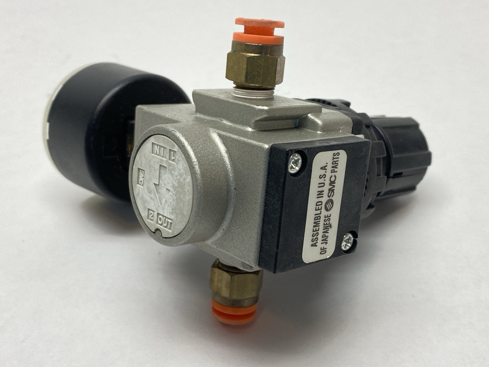 AR20K-N01BG-Z-X406-X34US50-100 | SMC Pneumatic Pressure Regulator w/ Gauge - Used - Maverick Industrial Sales