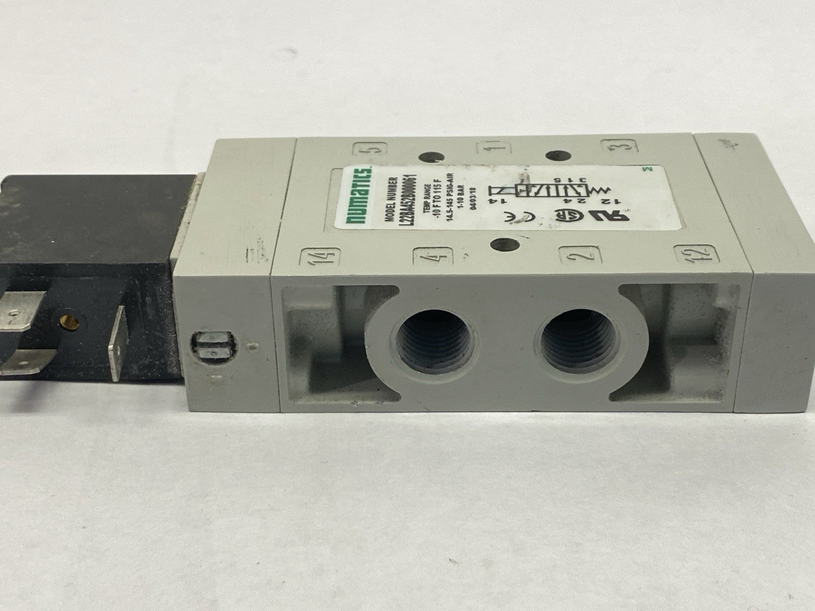 L22BA452B000061 | Numatics Pneumatic Solenoid Pilot Valve 4-Way 24VDC - Used - Maverick Industrial Sales