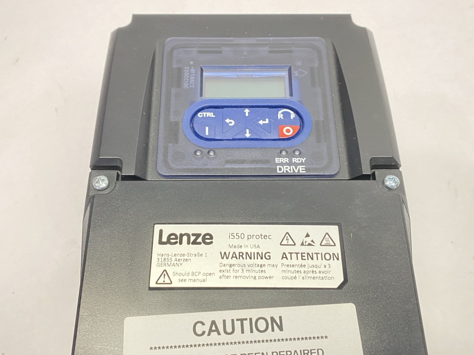 I55AP137F2A711BB3S | Lenze VFD i550 AC Drive 3‑Phase Motor Inverter BROKEN USB - For parts or not working - Maverick Industrial Sales