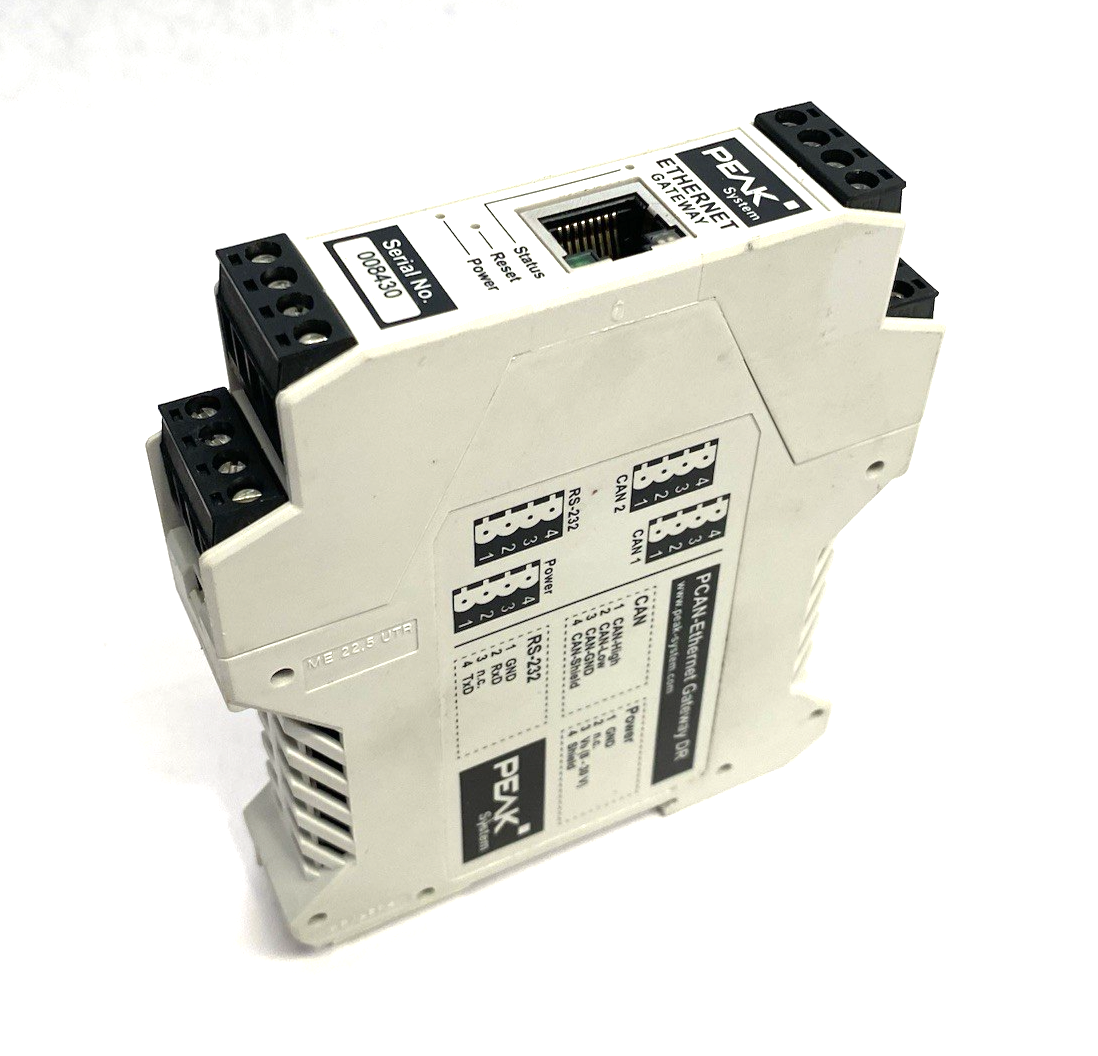 IPEH-004010 | Peak PCAN-Ethernet Gateway DR, CAN to LAN Gateway in DIN Rail - Used - Maverick Industrial Sales