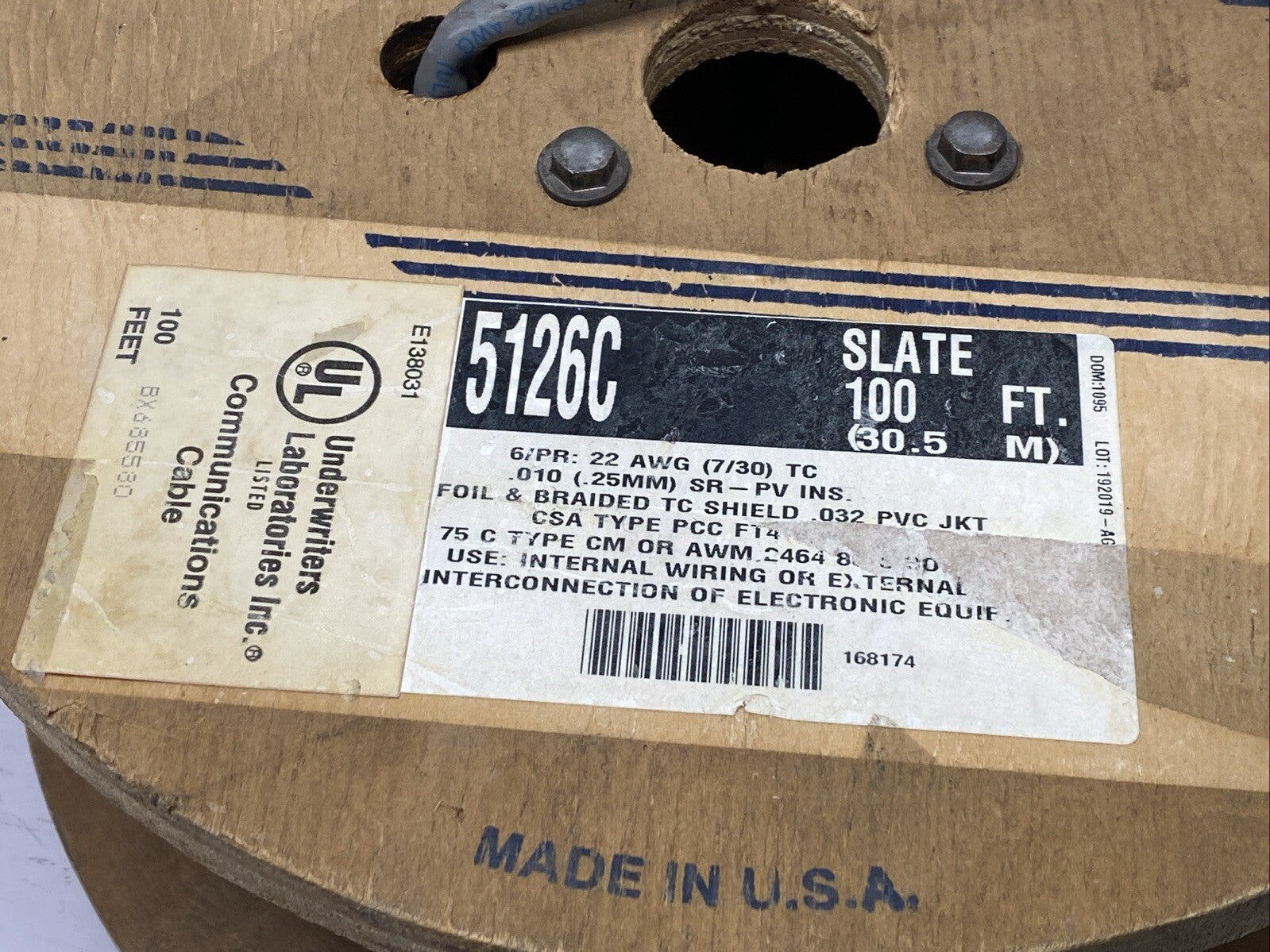Alpha Wire 5126C Xtra-Guard 1 Performance Cable PVC 6/PR 22AWG Gray 20FT Spool - Maverick Industrial Sales