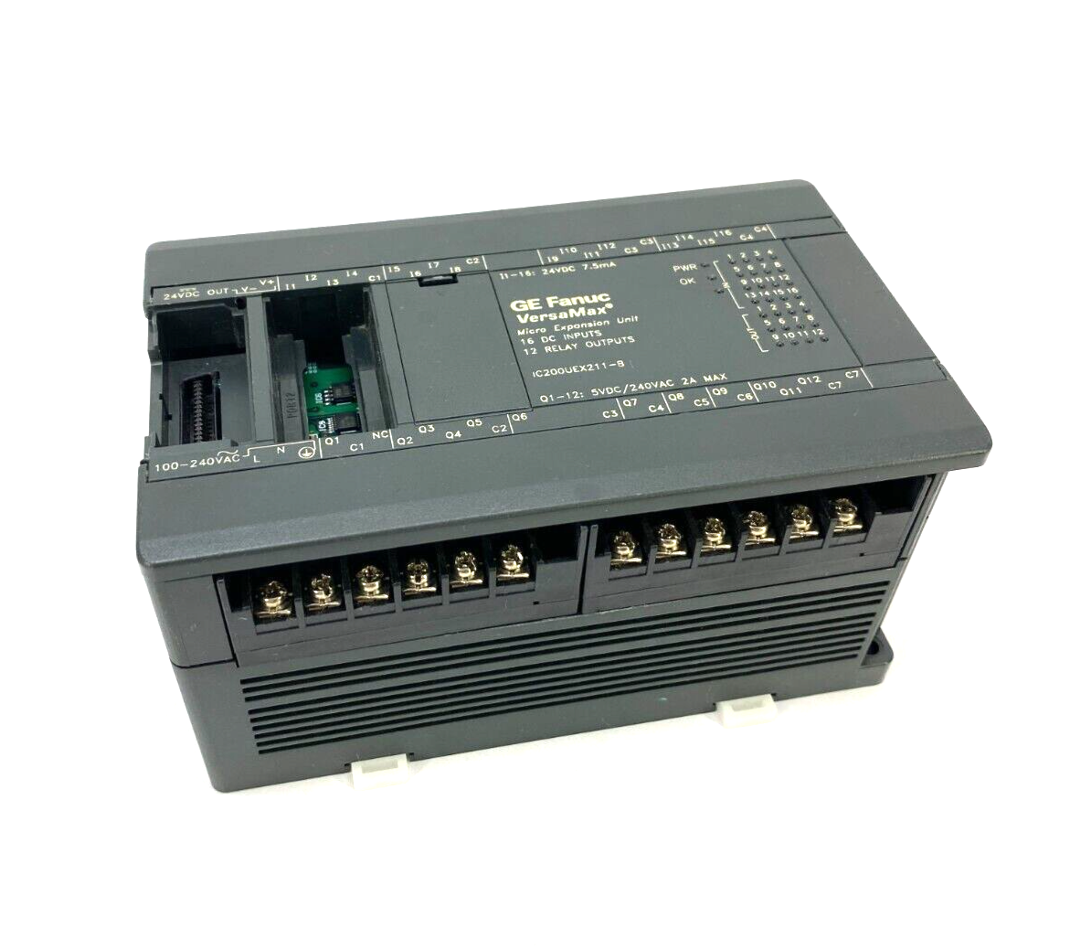 GE Fanuc IC200UEX211-B VersaMax Micro Expansion Unit 16-DC Input 12-Relay Output - Maverick Industrial Sales