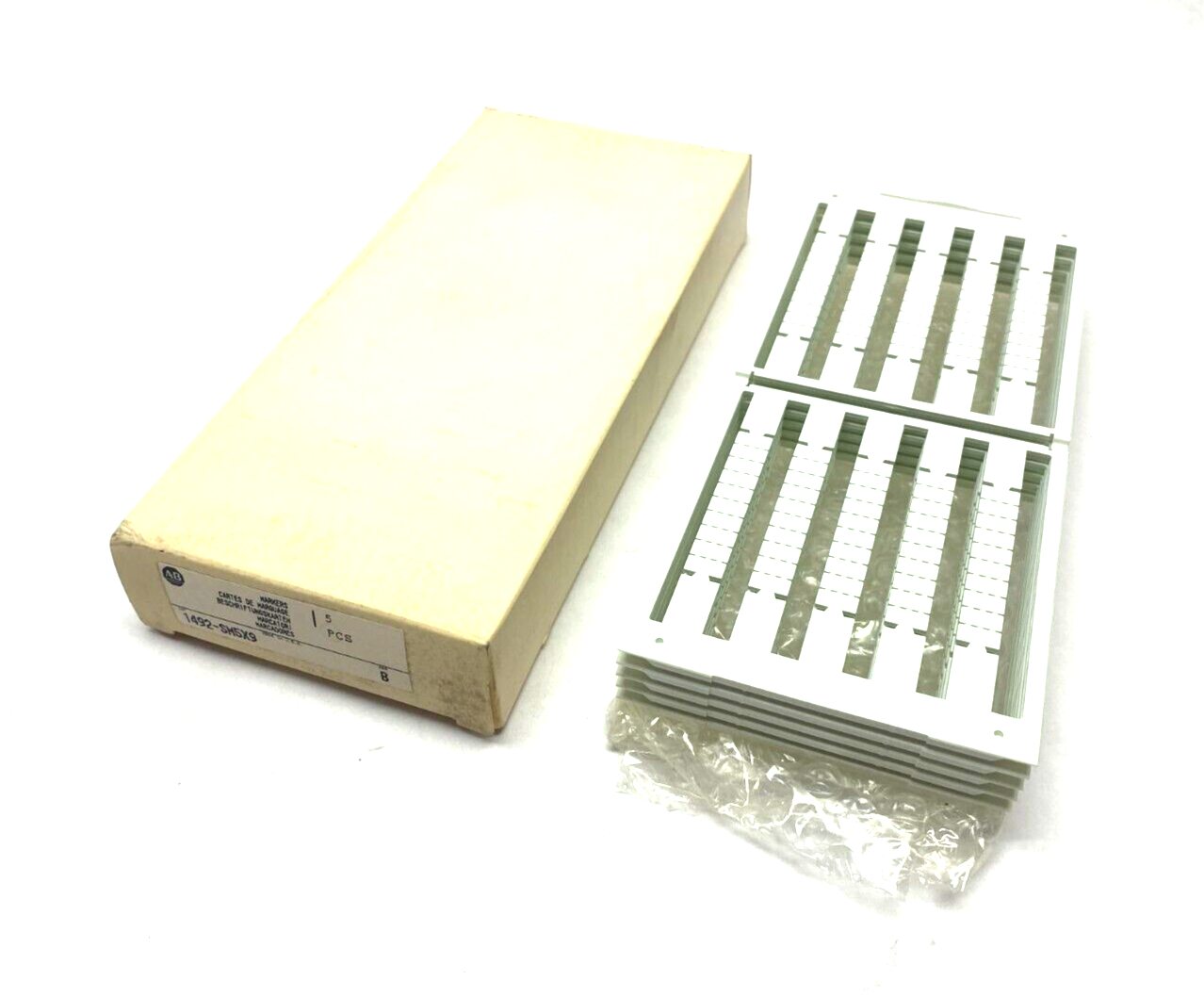 Allen Bradley 1492-SM5X9 Ser. B Blank Terminal Marker Card White BOX OF 5 SHEETS - Maverick Industrial Sales