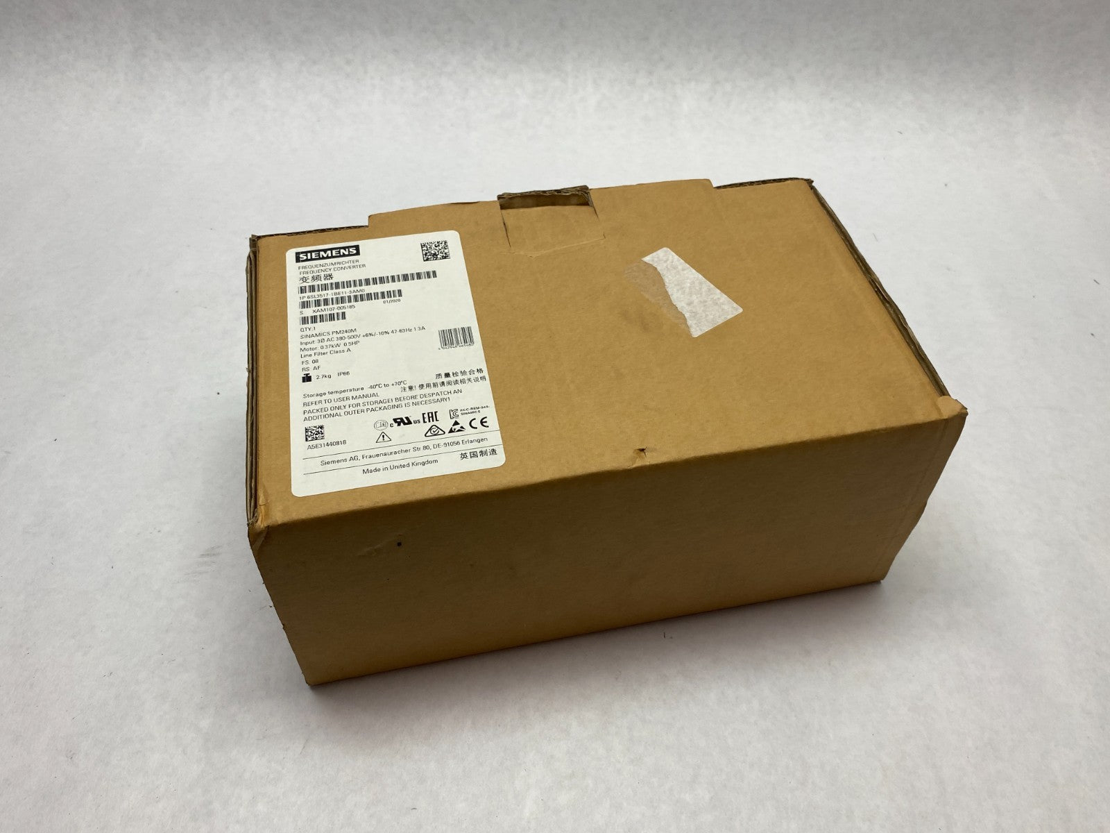 Siemens 6SL3517-1BE11-3AM0 SINAMICS PM240M Power Module Built In Line Filter - Maverick Industrial Sales