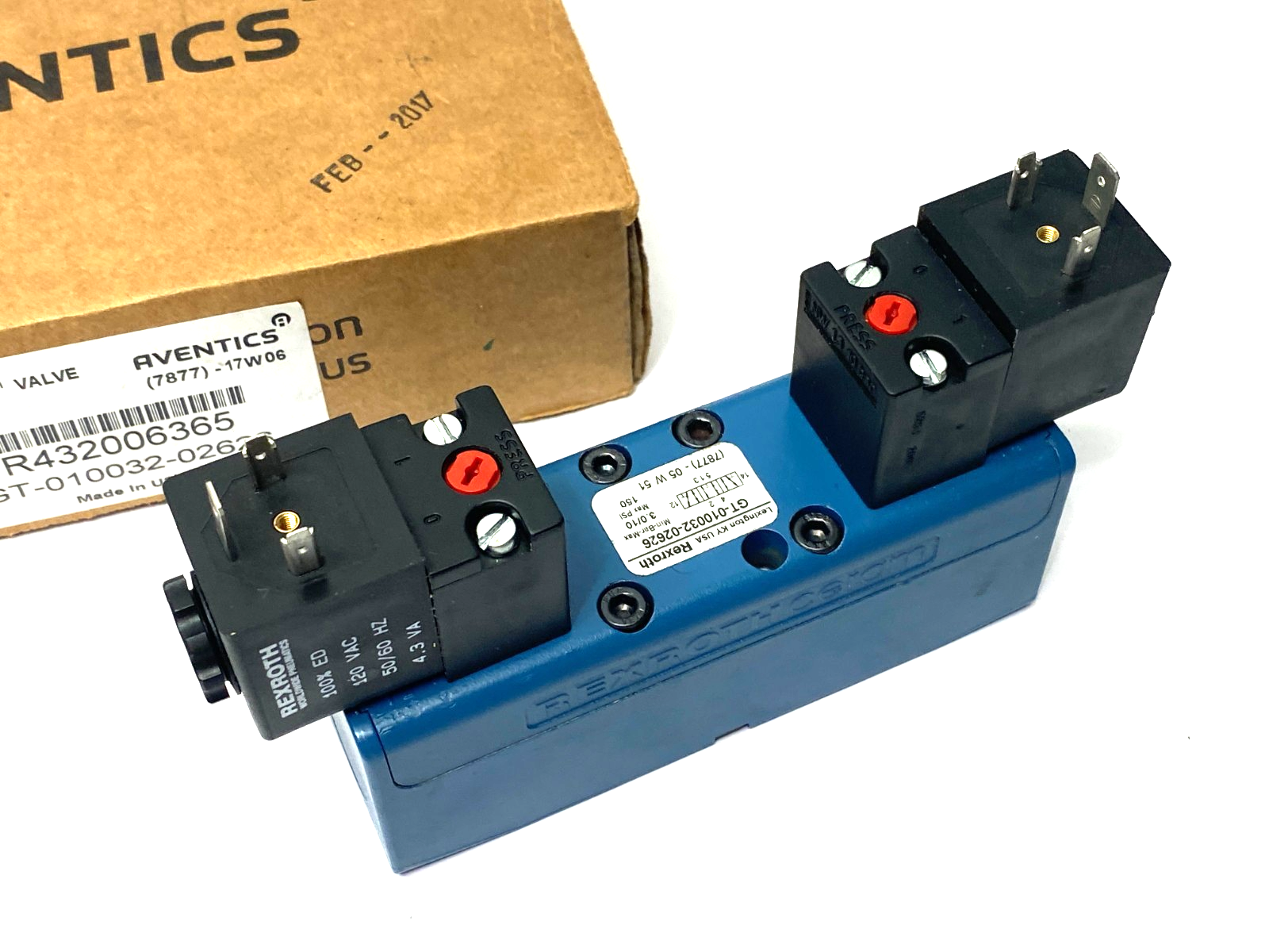 Emerson Rexroth R432006365 AVENTICS™ 5/3-Directional Valve, Series CERAM™ - Maverick Industrial Sales