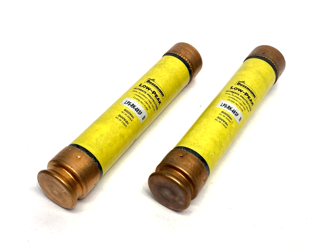 Bussmann LPS-RK-40SP Fuse Class RK1 40A 600VAC 300VDC LOT OF 2 - Maverick Industrial Sales