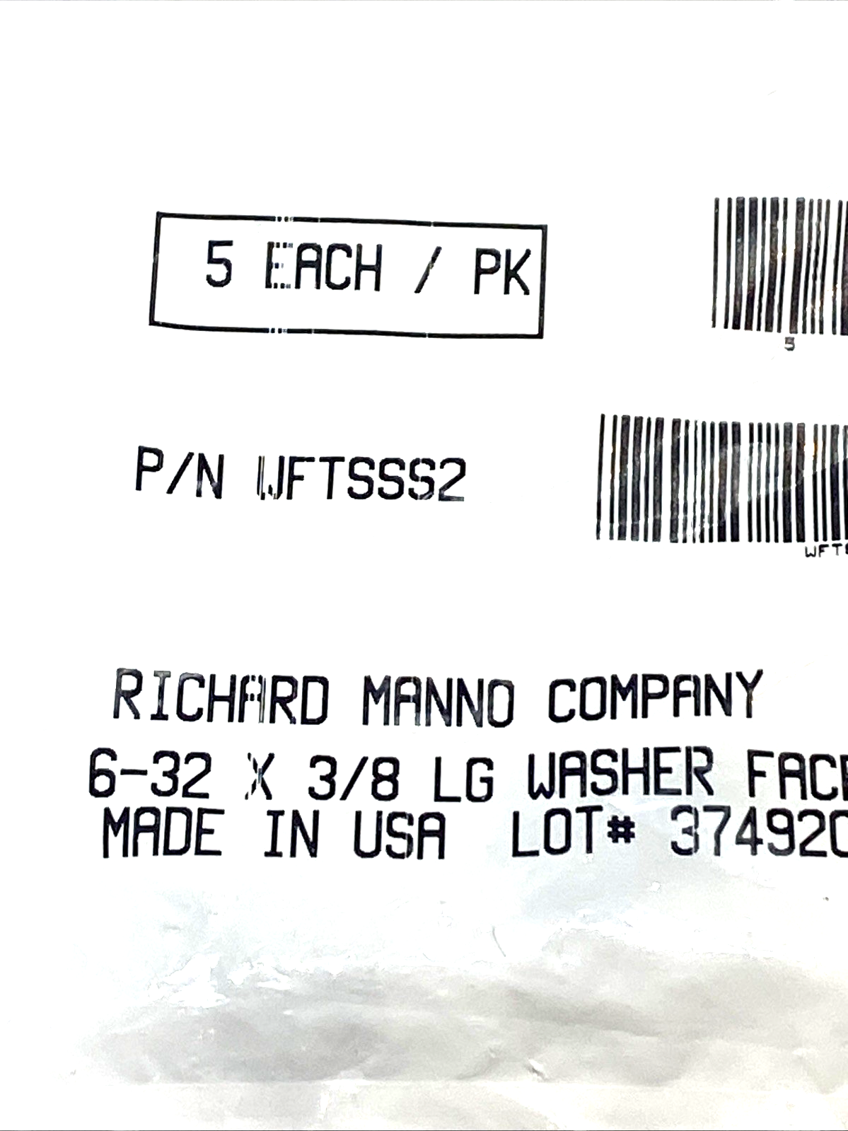 WFTSSS2 | Richard Manno Thumb Screw #6-32 x 3/8" Knurled Washer Face SS LOT OF 11 - New – Open box - Maverick Industrial Sales