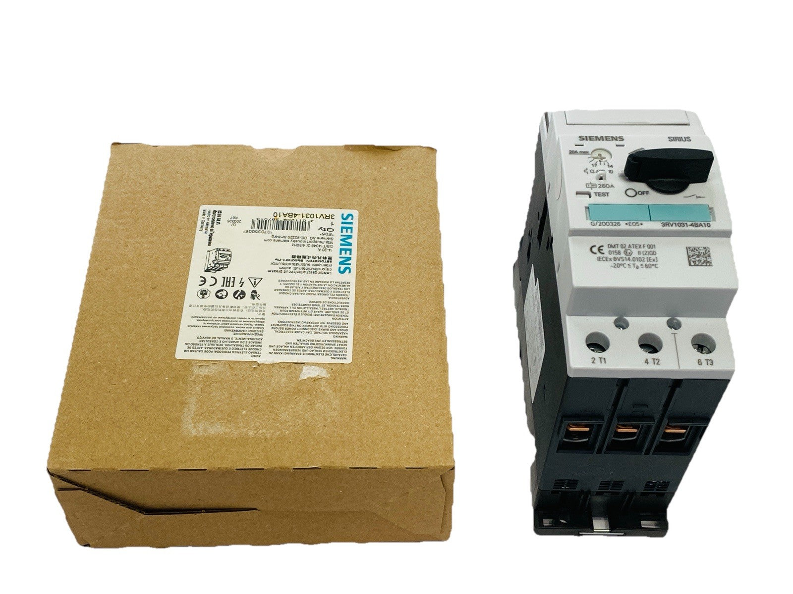 Siemens 3RV1031-4BA10 Motor Protection Circuit Breaker 14-20A 600V - Maverick Industrial Sales