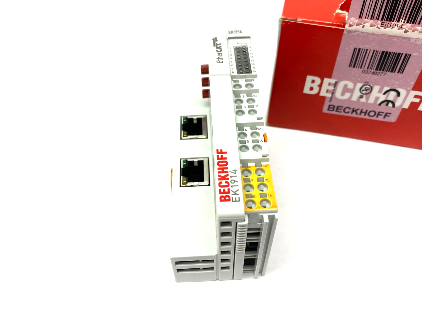 Beckhoff EK1914 EtherCAT Coupler w/ Integrated Digital Standard & Safety I/Os - Maverick Industrial Sales