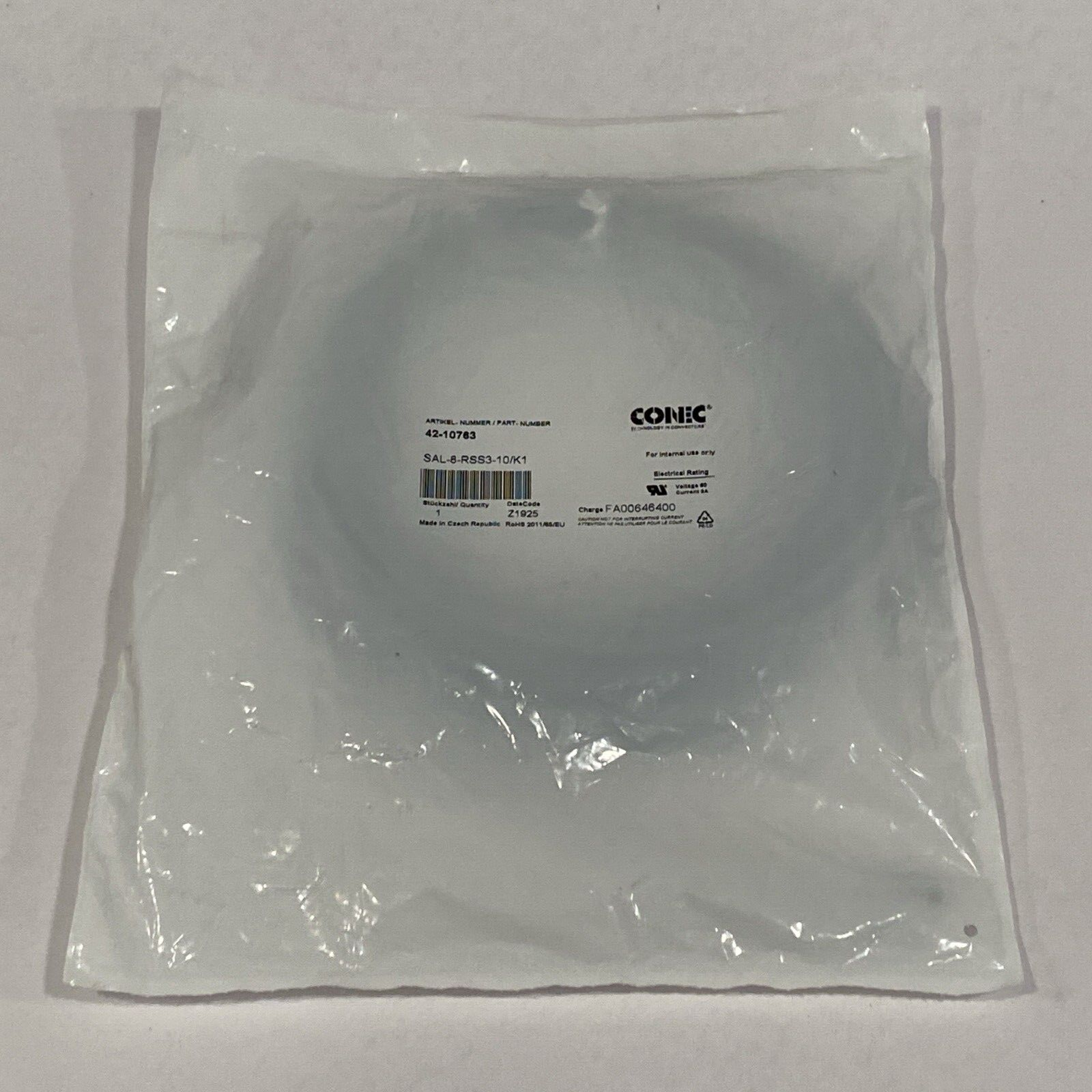 CONEC 42-10763 Cable SAL-8-RSS3-10/K1 3-Pin to Wire - Maverick Industrial Sales