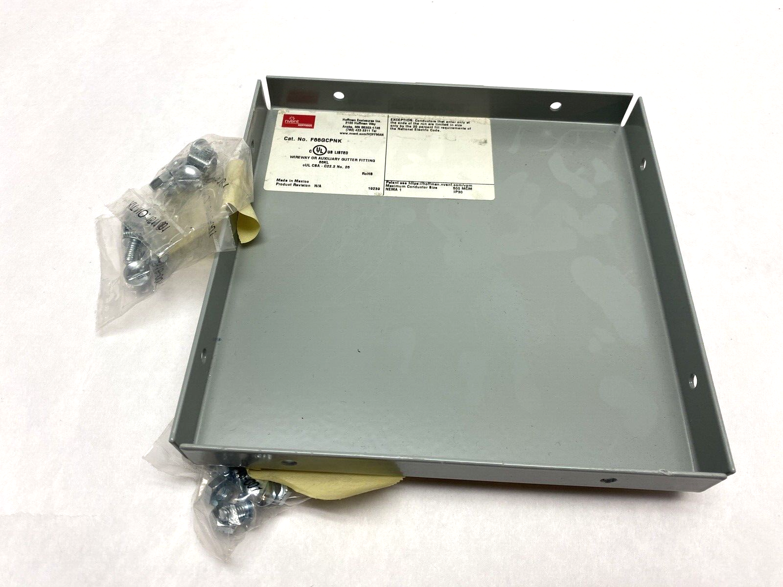 Hoffman F66GCPNK Closure Plate w/o Knockouts 52830 - Maverick Industrial Sales