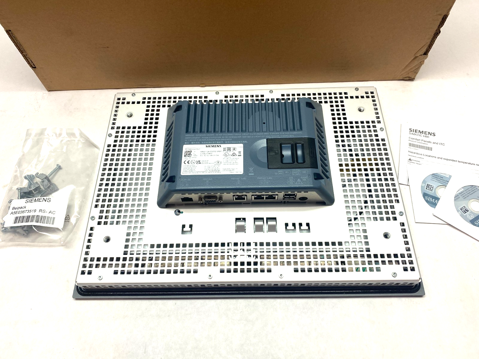 Siemens 6AV2 124-0QC02-0AX1 TP1500 Comfort Touch HMI Display Panel 331 x 207mm - Maverick Industrial Sales