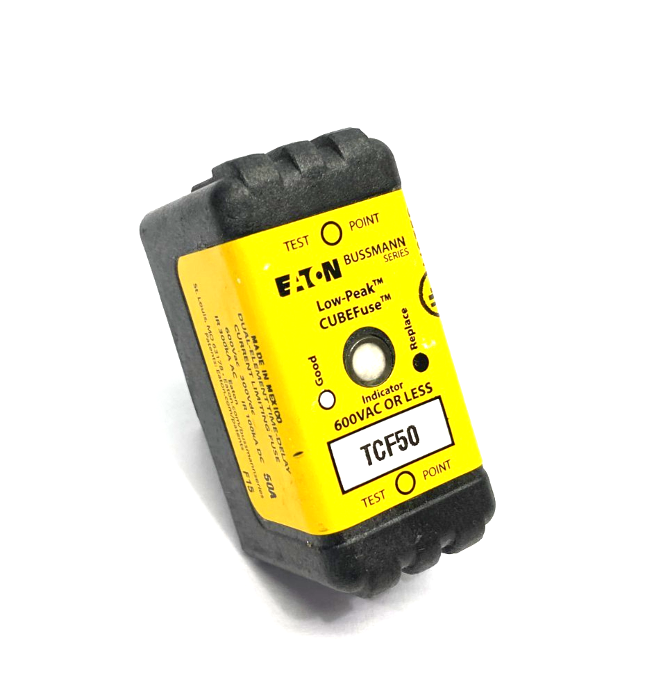 TCF50 | Eaton Bussmann Low-Peak™ CUBEFuse™ Fuse Block, UL Class CF, Dual Element - New – Open box - Maverick Industrial Sales