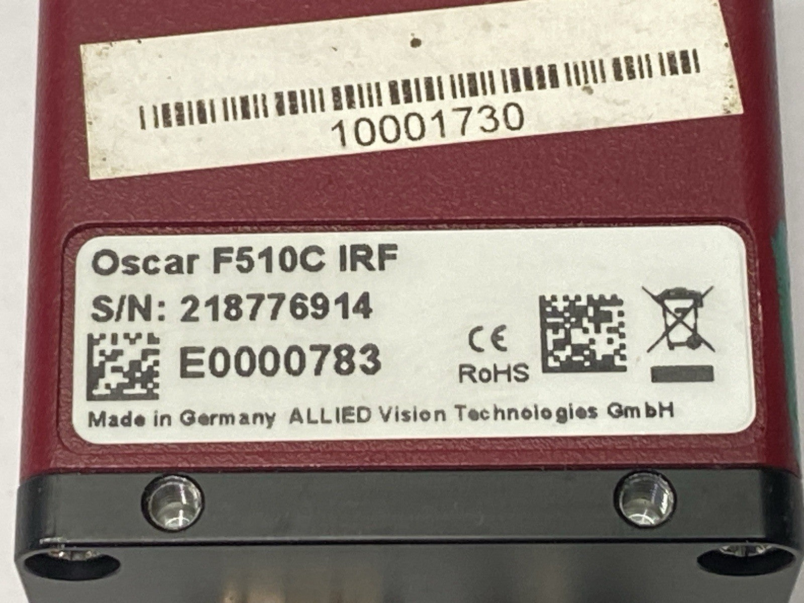 Oscar F510C IRF | Allied Vision Industrial Camera - Used - Maverick Industrial Sales