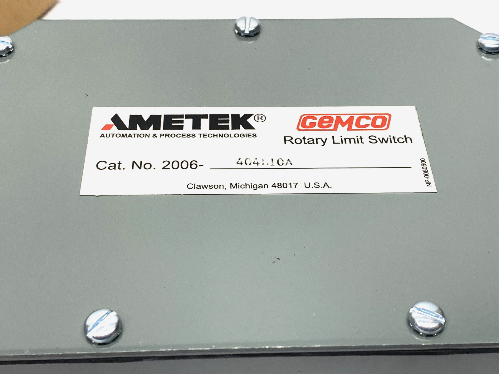 GEMCO Ametek 2006-404L10A Rotary Limit Switch, Geared 10:1 SPDT - Maverick Industrial Sales