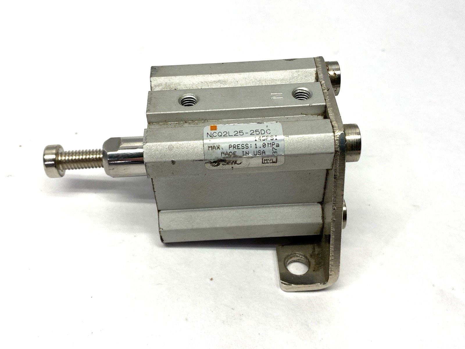 NCQ2L25-25DC | SMC Compact Pneumatic Cylinder 25mm Bore 25mm Stroke MISSING MOUNT - Used - Maverick Industrial Sales