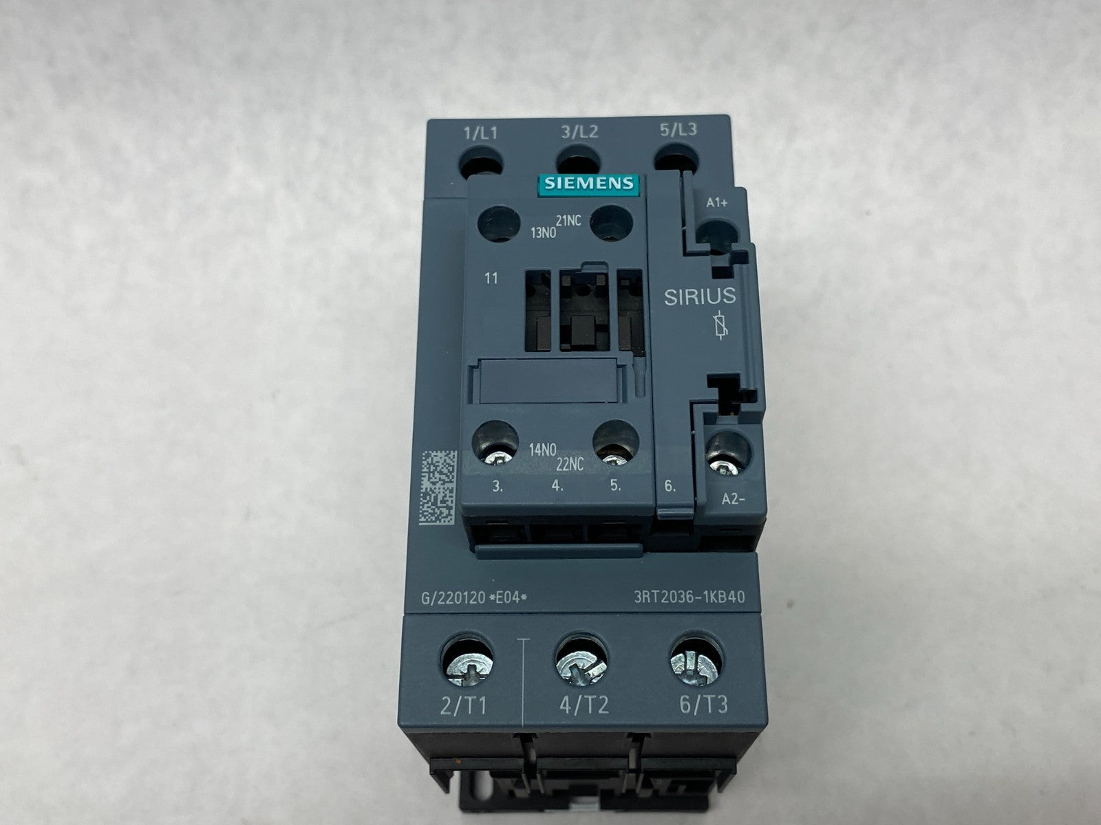 Siemens 3RT2036-1KB40 SIRIUS Power Contactor 3-Pole Screw Terms. 400V - Maverick Industrial Sales