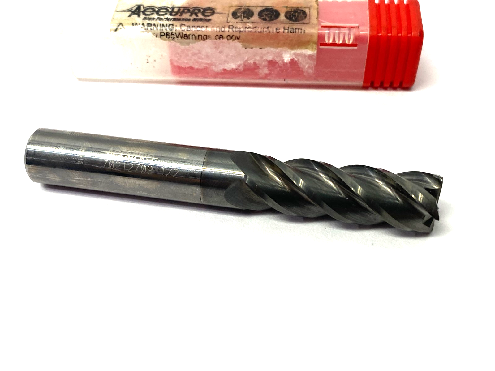 Accupro 70212709 Square End Mill: 1/2" Dia, 1-1/2" LOC, 4 Flute, Solid Carbide - Maverick Industrial Sales