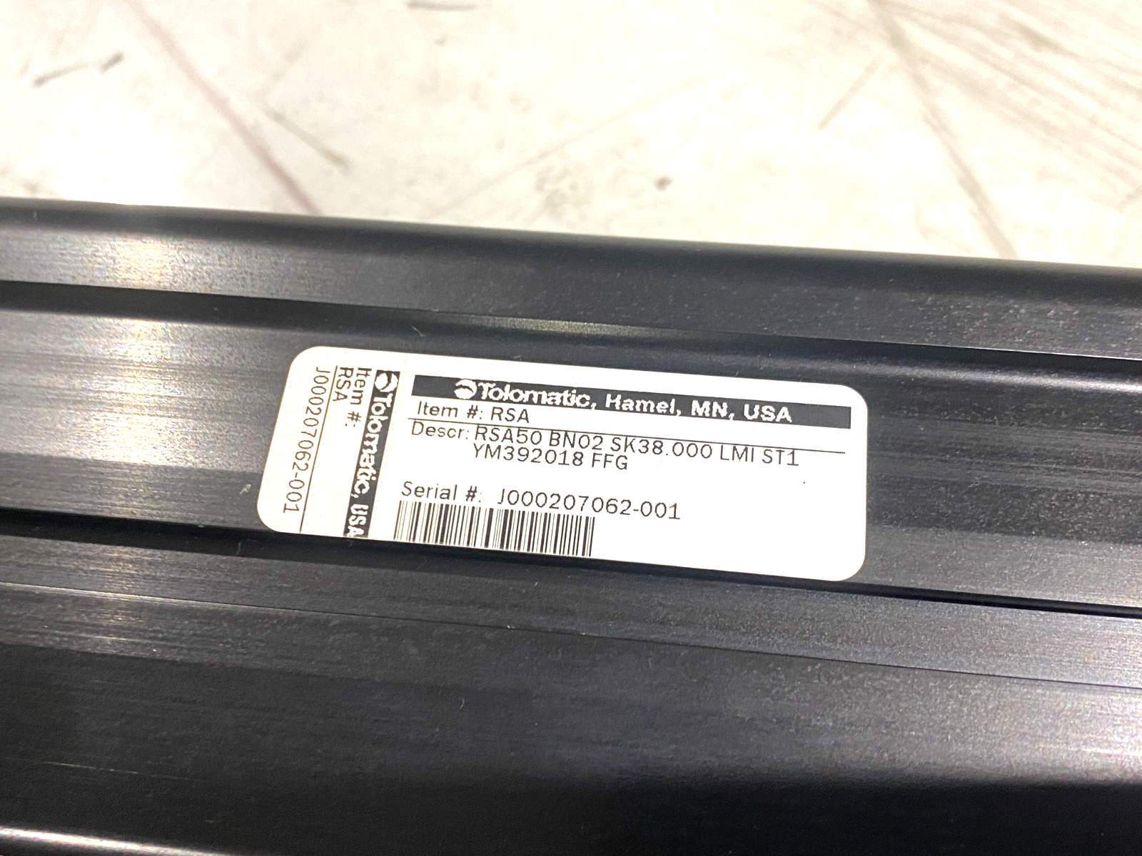 RSA50 BN02 SK38.000 LMI ST1 | Tolomatic Electric Linear Actuator - New – Open Box - Maverick Industrial Sales