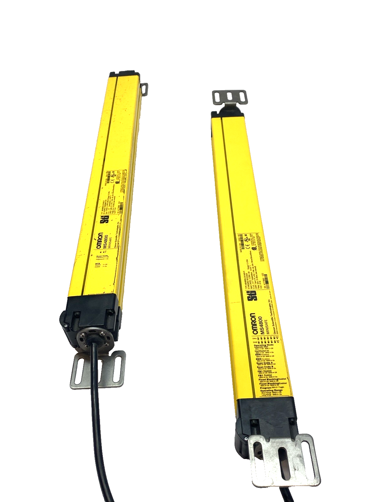 STI Omron MS4800S-20-0440-R/-X MiniSafe Light Curtain TX/RX 24VDC - Maverick Industrial Sales