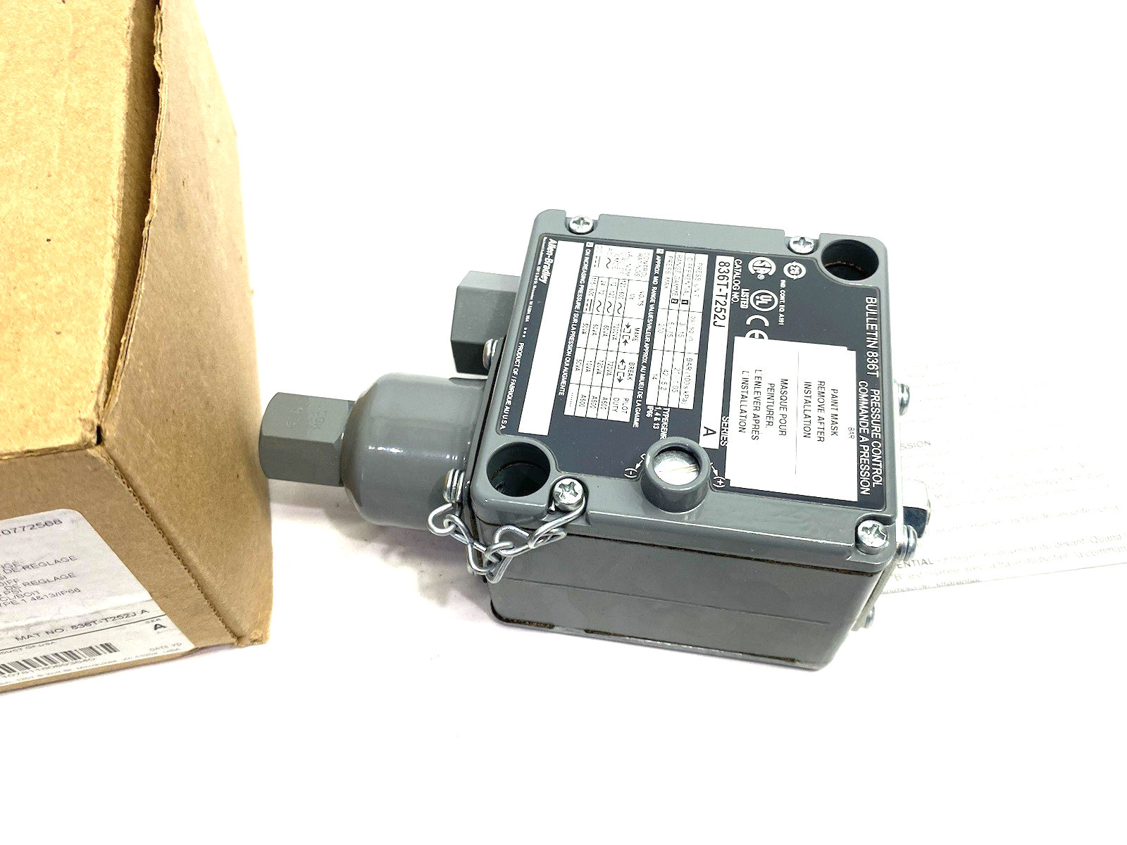 836T-T252J | Allen Bradley Ser. A Electro-Mechanical Pressure Control Switch - New – Open box - Maverick Industrial Sales