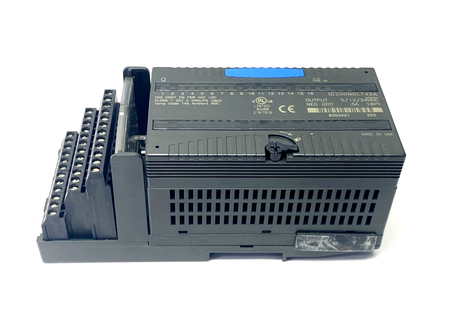 IC200MDL743A | GE Fanuc VersaMax Output Module 0.5A 16PT - Used - Maverick Industrial Sales