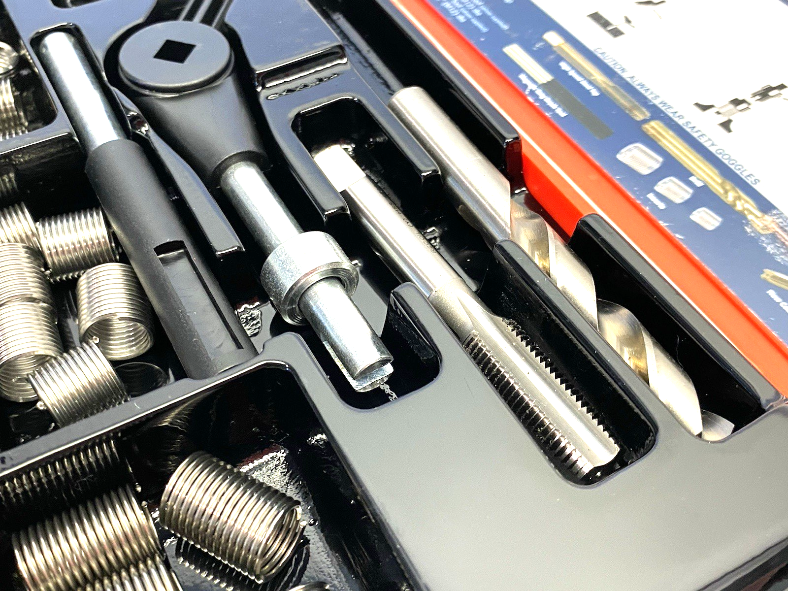 34076 | Recoil Pro Series Helical Insert Thread Repair Kit, 6-Inserts, Each Size - New – Open box - Maverick Industrial Sales