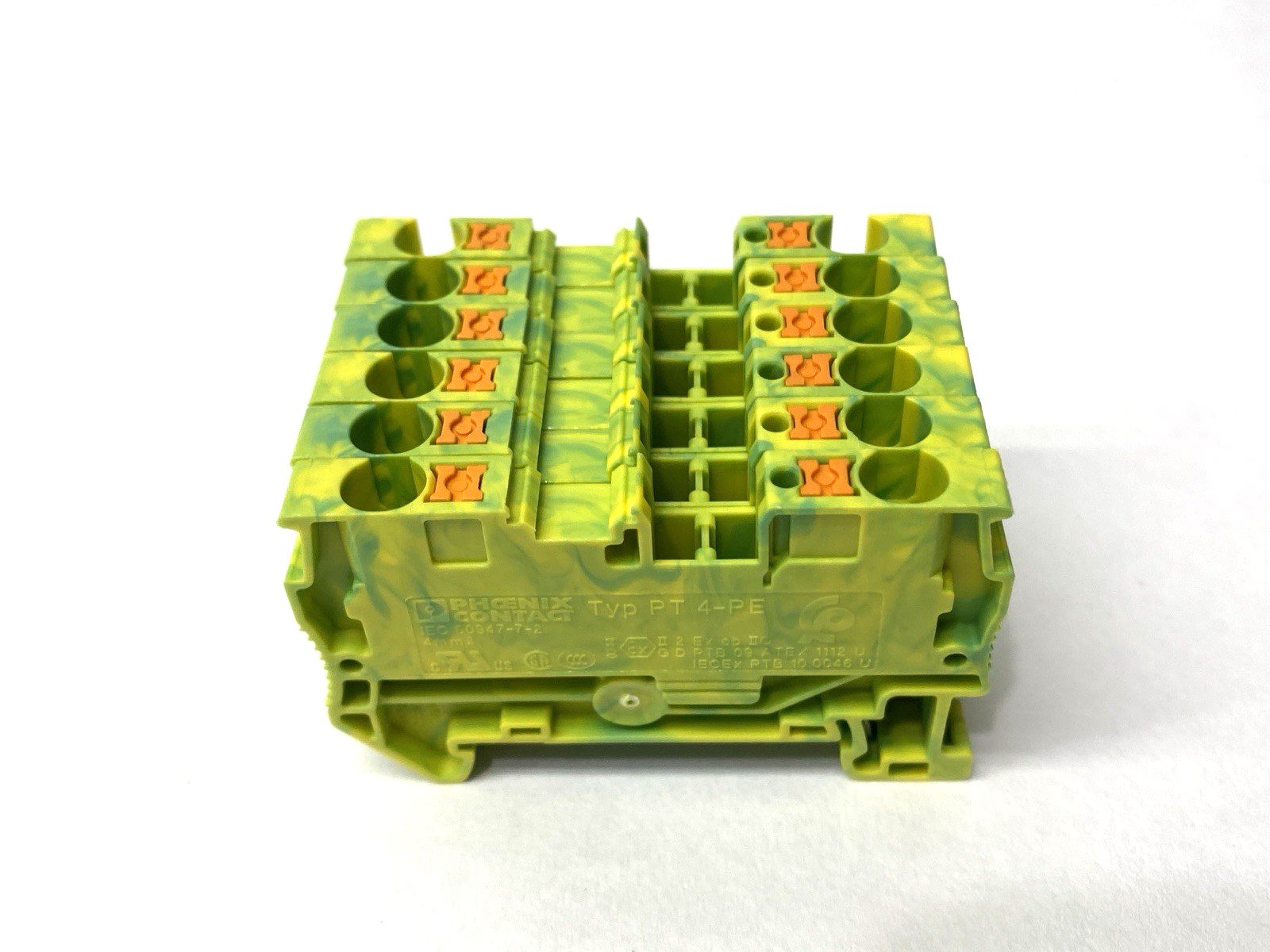 Phoenix Contact PT 4-PE Protective Conductor Terminal Block 3211766 LOT OF 6 - Maverick Industrial Sales