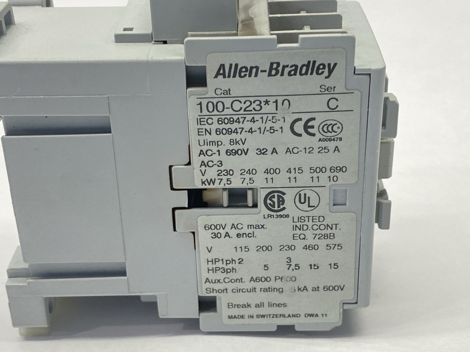 Allen Bradley 100-C23D10 Ser C Contactor 32A 690V 24VDC - Maverick Industrial Sales