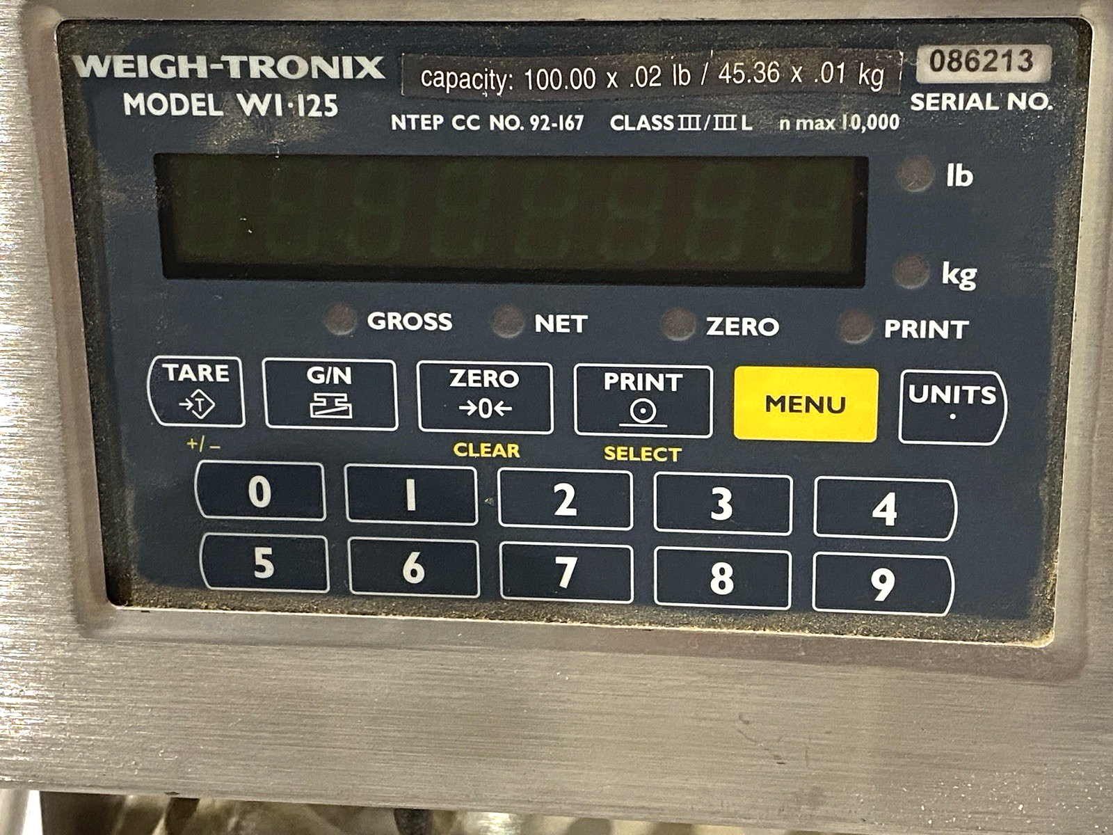 B-Tek BT-2424-100-CS-SP Weight Scale 24" x 24" 100Lb Cap, WI-125LED Indicator - Maverick Industrial Sales