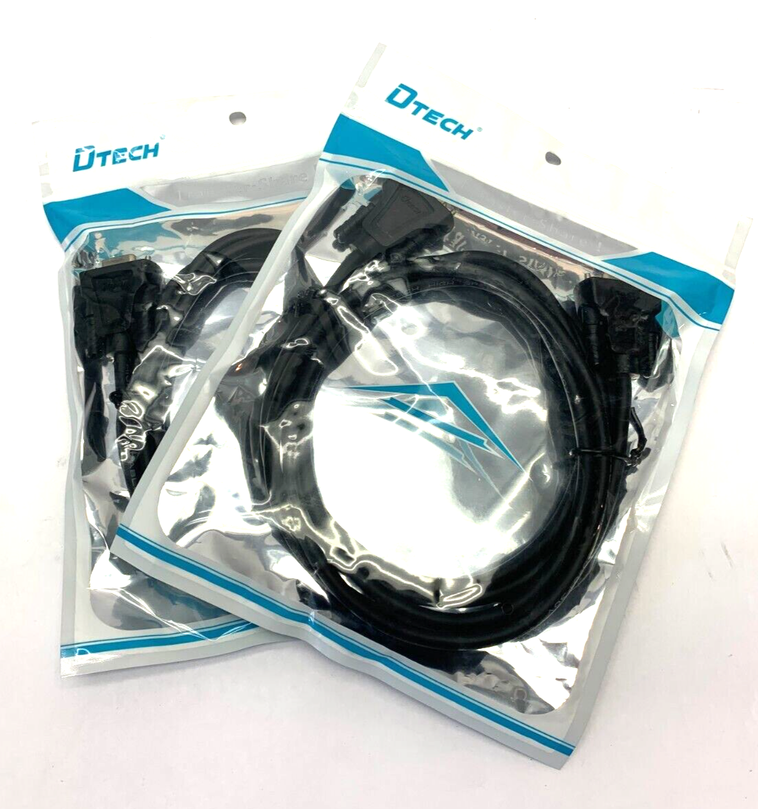 DTech DT-9005C RS232 Straight Through Cable F/F LOT OF 2 - Maverick Industrial Sales