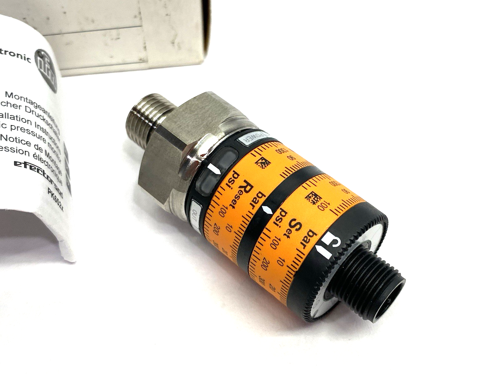 PK6522 | Ifm Pressure Switch with Intuitive Switch Point PK-100-SFG14-HCPKG/US/ /W - New – Open box - Maverick Industrial Sales
