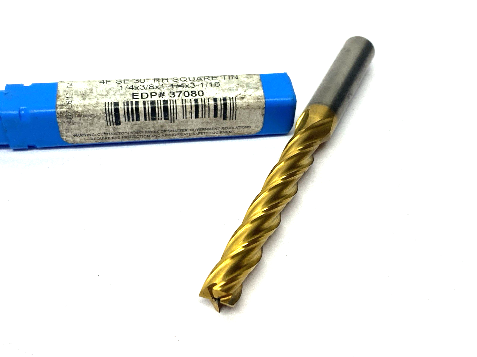 37080 | Niagara Cutter Square End Mill 4-Flute SE 30° 1/4 x 3/8 x 1-1/4 x 3-1/16 - New – Open box - Maverick Industrial Sales