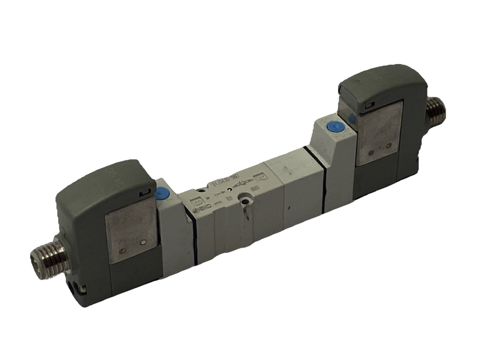 SMC SYJ3430-5WO Pneumatic Base Mount Double Solenoid Valve 24VDC - Maverick Industrial Sales