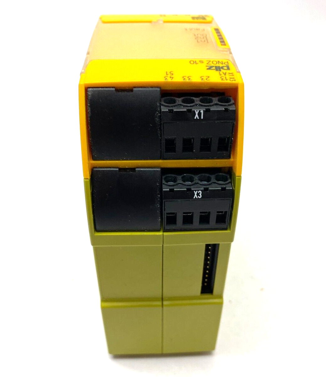PNOZ s10 24VDC 4n/o 1n/c,750110 | Pilz PNOZ s10 24VDC 4n/o 1n/c PNOZsigma Safety Contact Expansion Module 750110 - Used - Maverick Industrial Sales