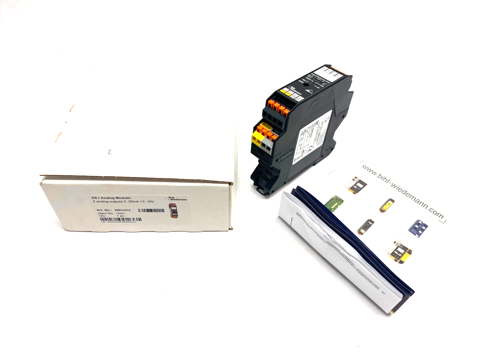 Bihl+Wiedemann BWU1412 AS-i Analog Module, 2 Analog Outputs 15551 - Maverick Industrial Sales