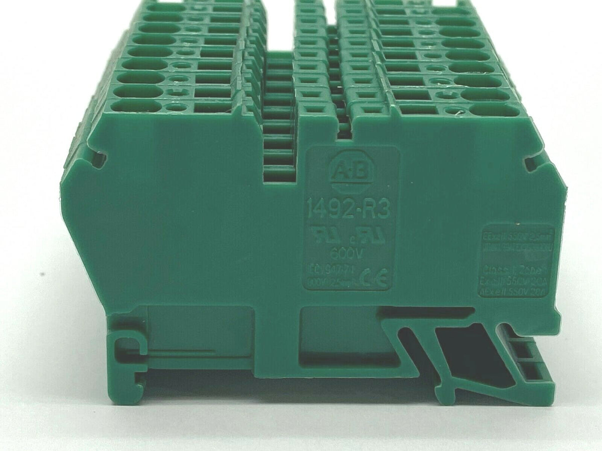 1492-R3 | Allen Bradley Green Terminal Block LOT OF 10 - Used - Maverick Industrial Sales
