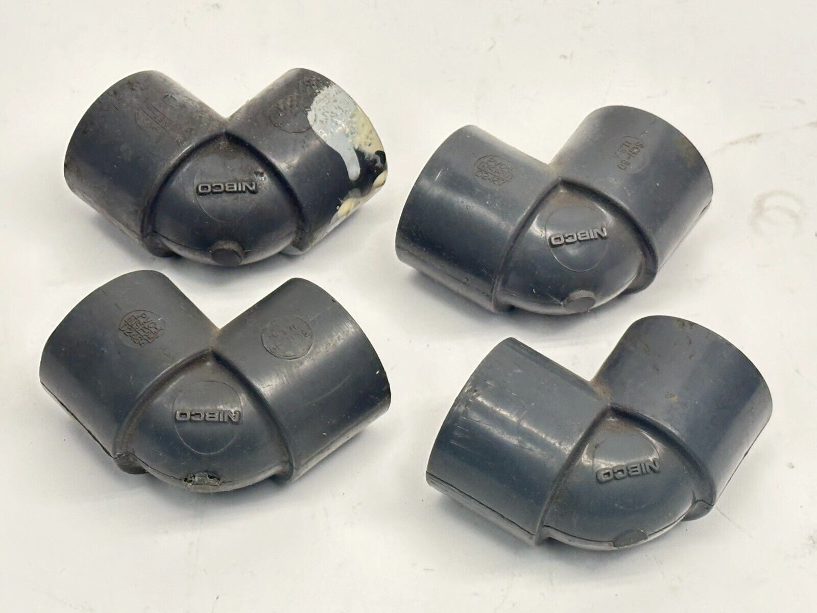 Nibco 450733 1" PVC 90 Elbow FPT Schedule 80 CA07200 LOT OF 4 - Maverick Industrial Sales