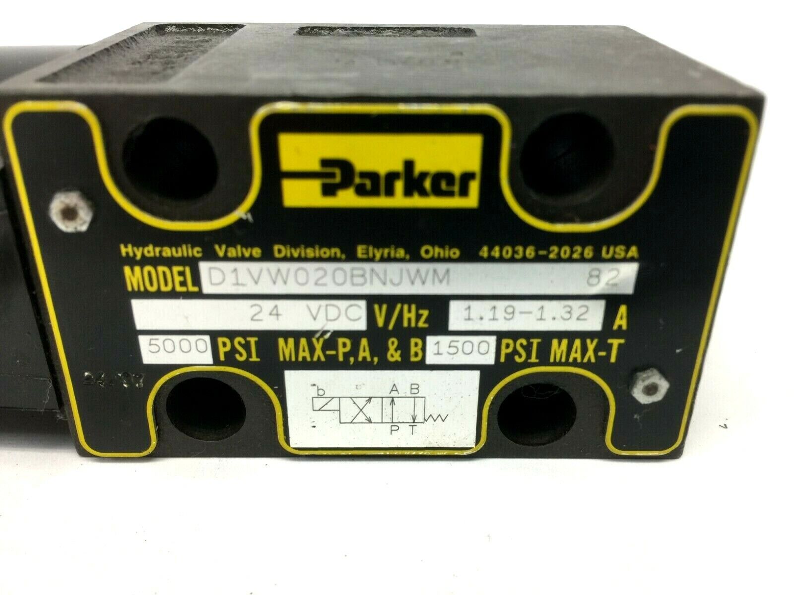 Parker D1VW020BNJWM 82 Hydraulic Valve 5000 PSI Max-P, A, & B - Maverick Industrial Sales