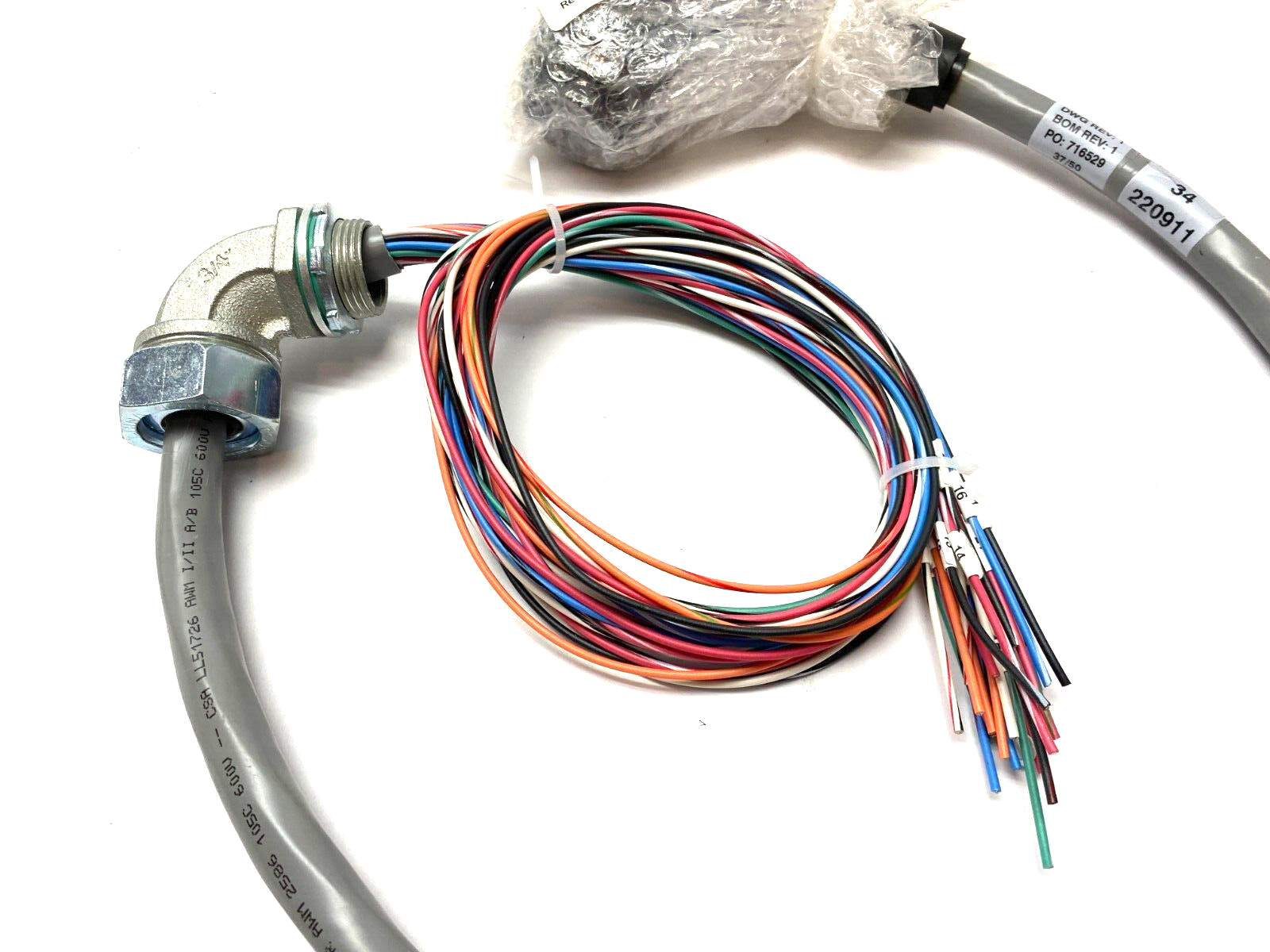 Yaskawa 150035-1 Pigtail Cable Assembly I/O Upper Arm to J-Box NX100,UPMN - Maverick Industrial Sales