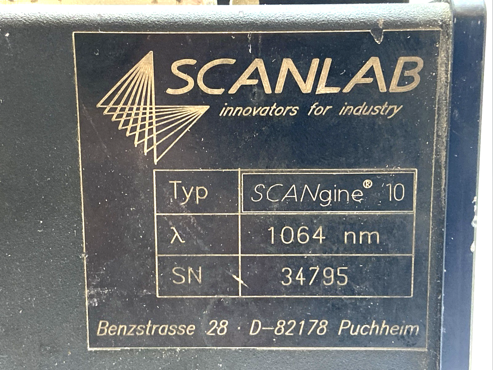 SCANgine 10 | SCANLAB 10mm 1064nm Laser Scan Head - For parts or not working - Maverick Industrial Sales